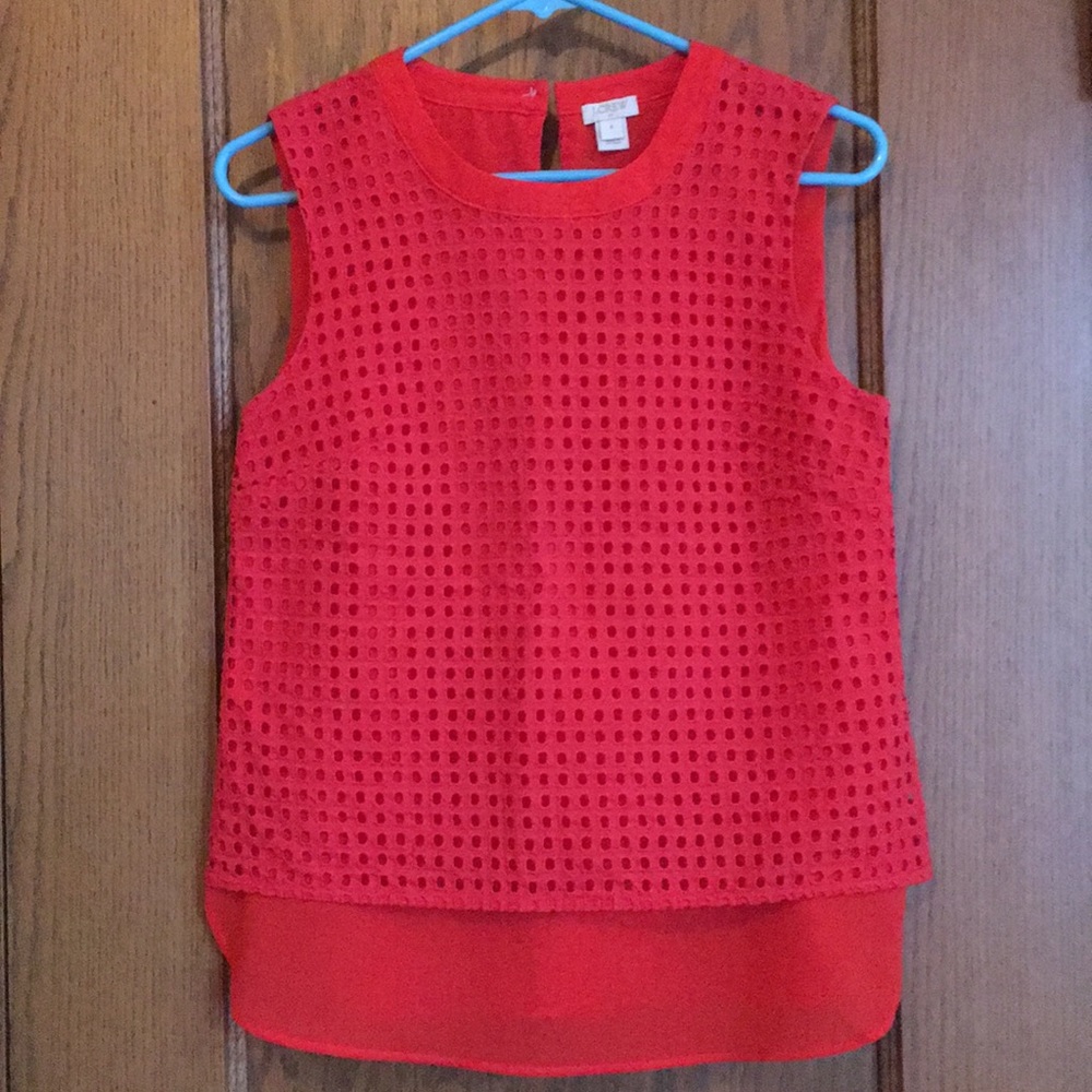 J. Crew sleeveless vibrant layered top size 4